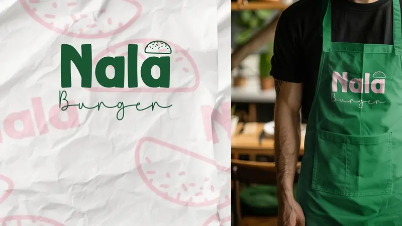 mockups identité visuelle projet nala burger